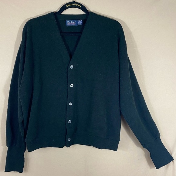 Par Four Other - Par Four Vintage Golf Cardigan Dad Sweater In Black Size XL